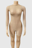 Long-Sleeve Sheer Romper
