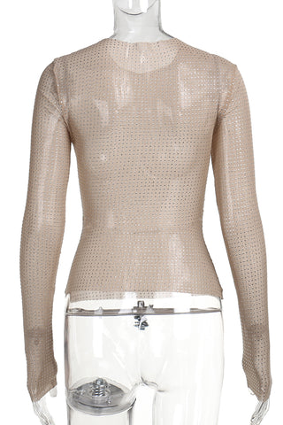 Long-Sleeve Fitted Blouse
