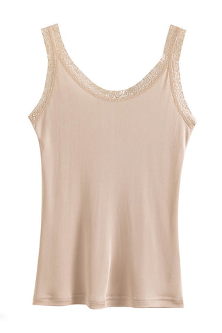 Lace-Trimmed Sleeveless Camisole