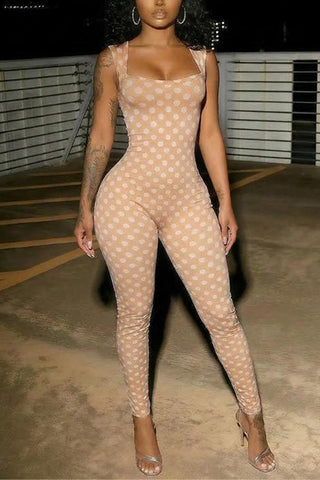 Polka Dot Slim Fit Jumpsuit