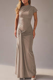 Elegant Dress with Ruched Detail