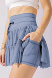 Layered Fringe Mini Skirt