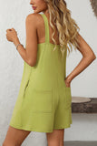 Pleated Romper with Relaxed Fit