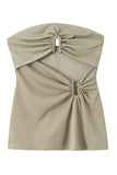 Ruched Strapless Tube Top