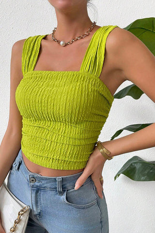 Ruched Crop Tank