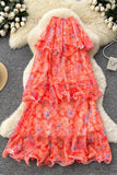 Floral Layered Maxi Skirt