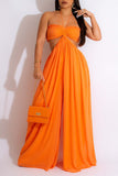 Halter Cutout Wide-Leg Jumpsuit