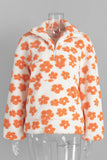 Floral-Print Mock Neck Sweatshirt