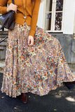 Patchwork Floral Maxi Skirt