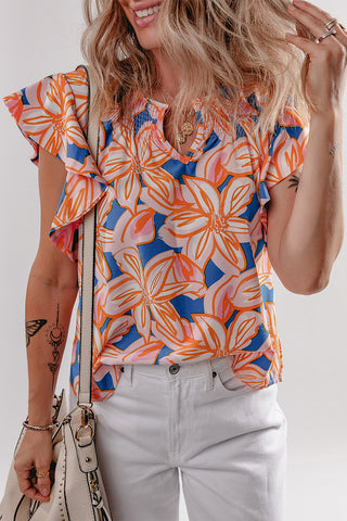 Ruffle Sleeve Blouse