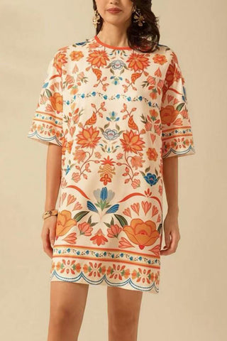 Boho Floral Mini Dress