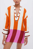 Striped Casual Tunic Dress