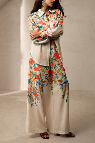 Floral Print Shirt & Pants Set