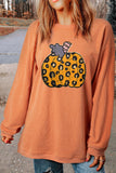 Halloween Leopard Pumpkin Pullover