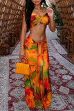 Vibrant Tropical Skirt Set