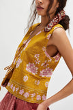 Floral Tie-Front Vest
