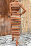 Geometric Print Vacation Dress