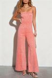 Strapless Denim Jumpsuit