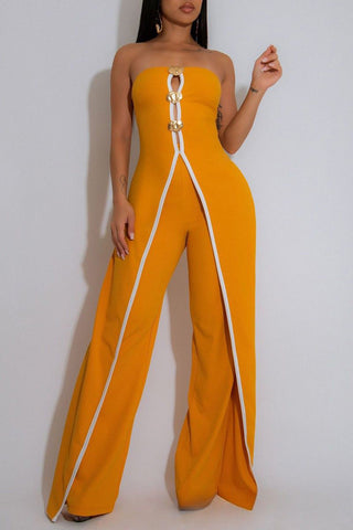 Strapless Wide-Leg Jumpsuit