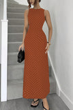 Polka Dot Casual Maxi Dress