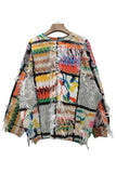 Patchwork Fringed Sweater