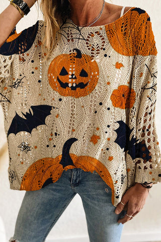 Halloween Themed Knit Blouse