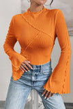 Flare Sleeve Ruffled Blouse