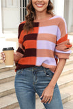 Casual Striped Knit Sweater