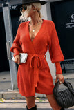 Tie-Waist Longline Cardigan