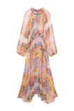 Flowing Abstract Print Dress