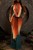 Draped Halter Skirt Set