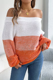 Off-Shoulder Knit Sweater
