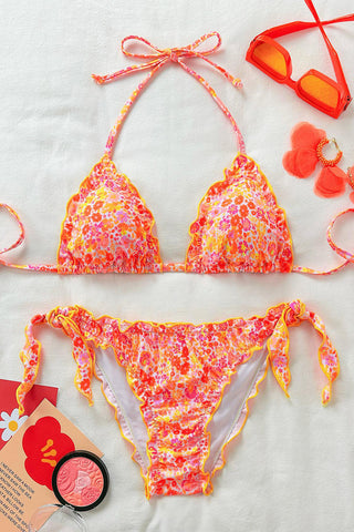 Floral Triangle Bikini Set