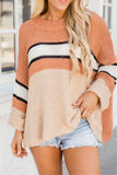 Oversized Striped Knit Sweater