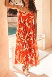 Tropical Print Tiered Dress