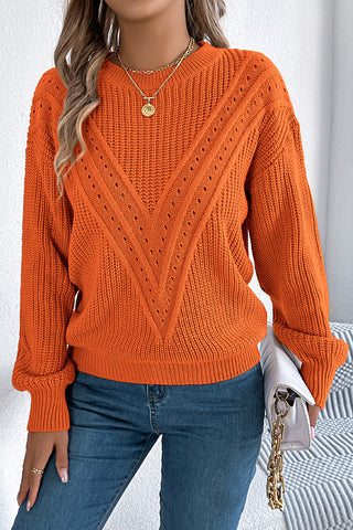 Chevron Pattern Knit Sweater