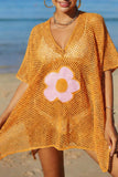 Floral Mesh Beach Cover-Up