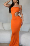 Cutout Strapless Casual Dress