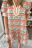 Tulip Print Casual Dress