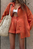Chic Button-Front Short Set