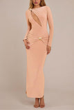Elegant Cut-Out Evening Dress