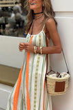 Striped Maxi Casual Dress