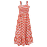 Printed Midi Dress with Tiered Skirt