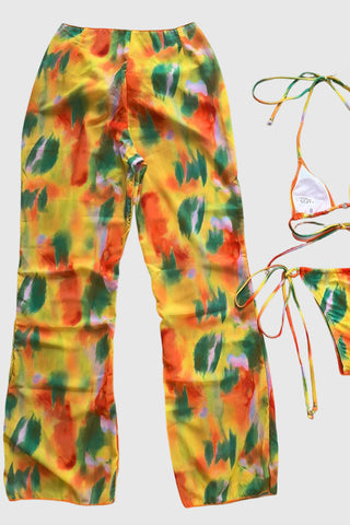 Floral Print Bikini Set with Cover-Up