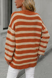 Striped Knit Pullover Sweater