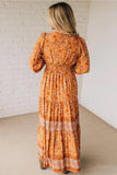 Floral Long Sleeve Maxi Dress