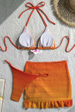 Stylish Halter Bikini with Skirt Cover-Up
