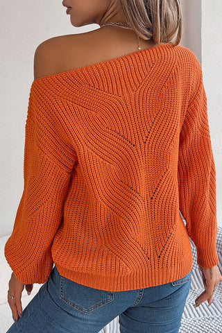 Off-Shoulder Knit Sweater
