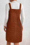 Sleeveless Casual Pinafore Dress