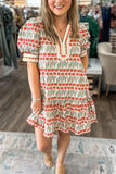 Tulip Print Casual Dress